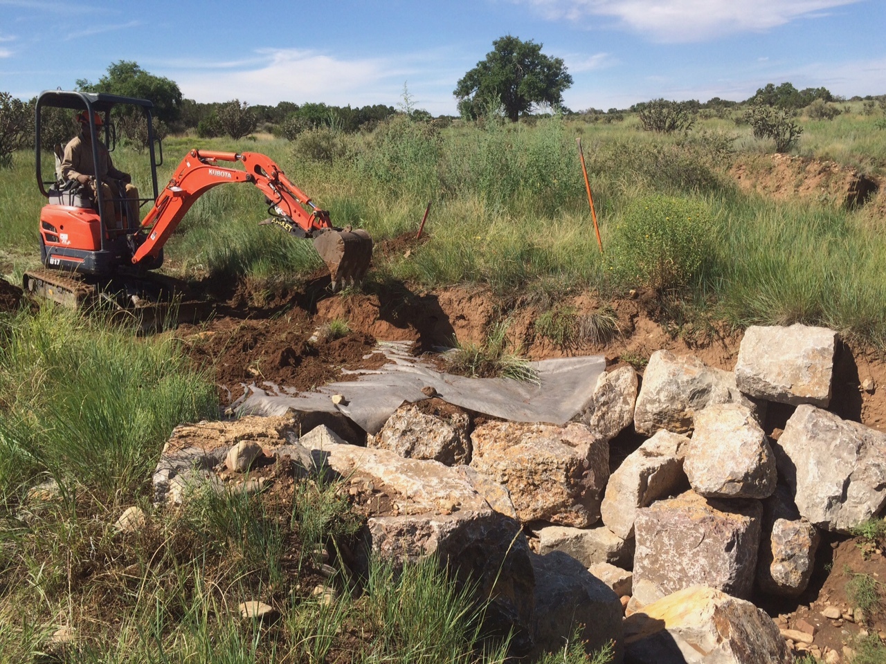 Construction of Zuni bowl on private lands